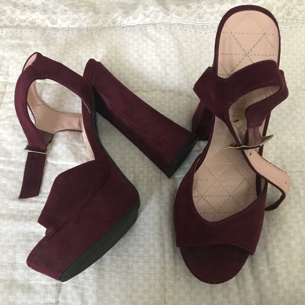 Maroon High Heels